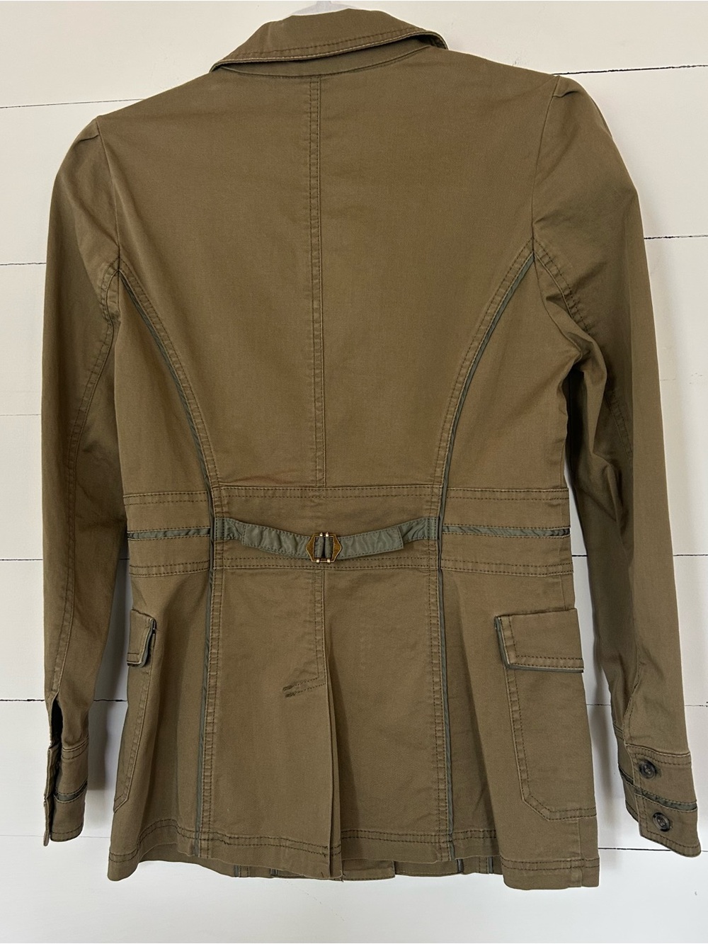 Women’s White House Black Market Olive Utility Jacket, Size 4 - Picture 2 of 5